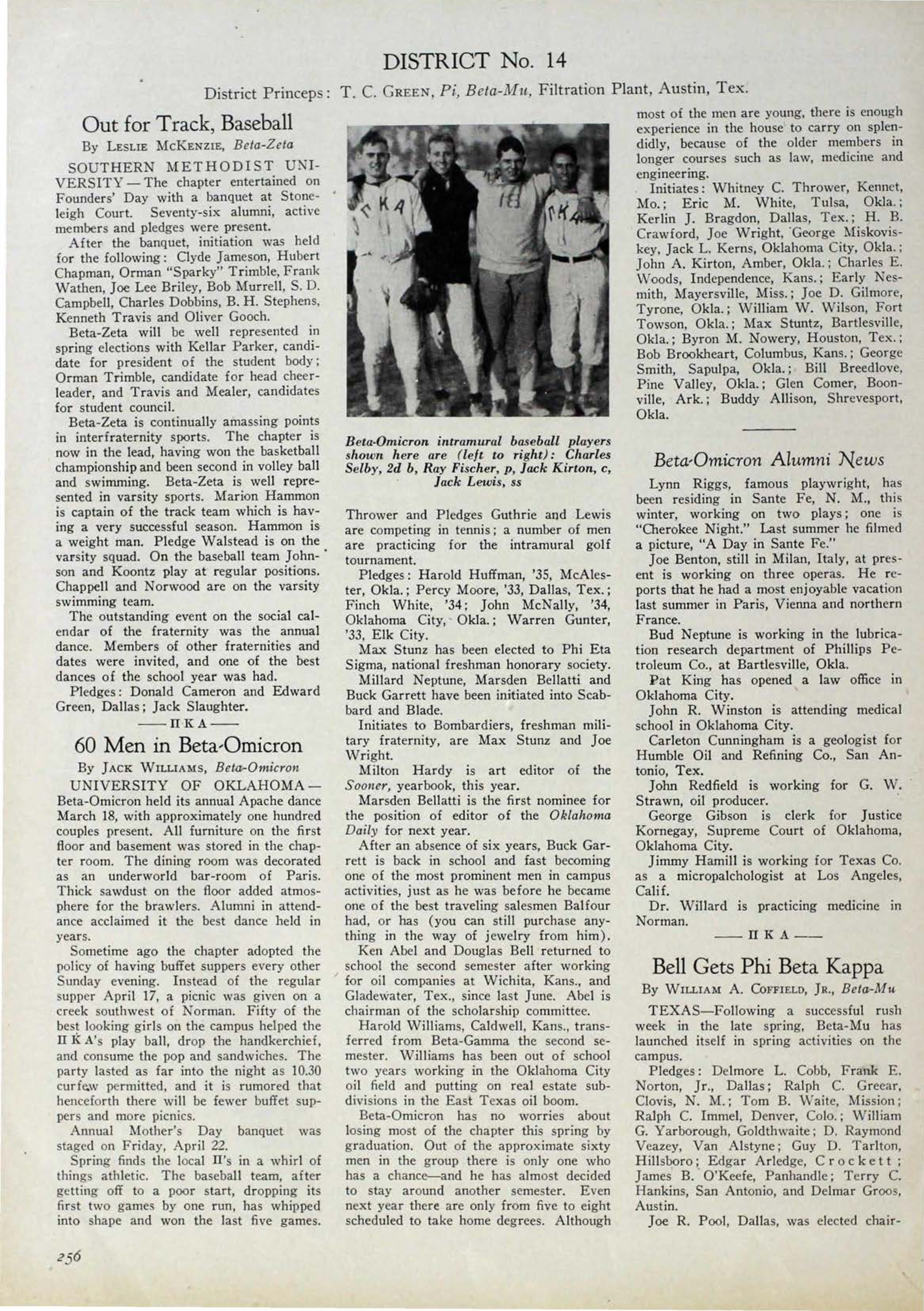 News From The Chapters: District No. 14, June 1932